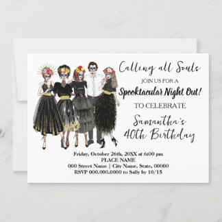 Invitation Jour des Crânes de Catrina mortes Anniversaire adu