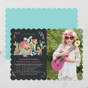 Invitation Jour des Crânes de sucre de la fête des Anniversai