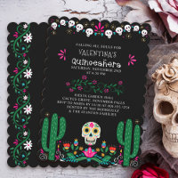 Jour des Crânes Floraux Morts Quinceanera