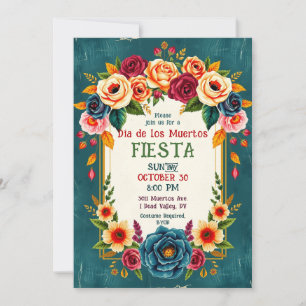 Invitation 💀🎉Jour des Morts Pétales & Fantômes :