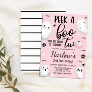Invitation Jour d'Halloween rose Pastel Pink