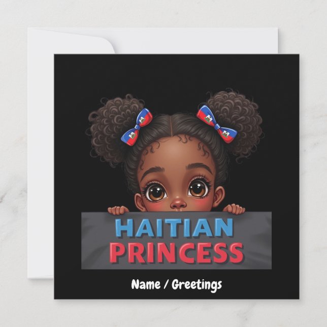 Invitation Jour du drapeau haïtien Jour Princesse haïtienne (Devant)