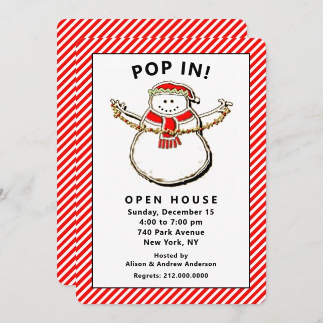 Invitation Jour du Nouvel An (Devant / Derrière)