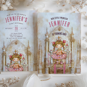 Invitation Jour du premier anniversaire de la princesse encha