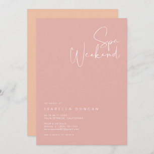 Invitation Jour du Spa de LEAH Vibrant Pastel Shades Bachelor
