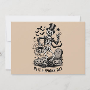 Invitation Jour éffrayant Halloween Witch Squelette