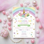 Invitation Jour magique Unicorn et Rainbows Anniversaire<br><div class="desc">C'est une invitation de fête d'anniversaire à thème unicorne et arc-en-ciel. bleu rose vert violet invitations de fête d'avant-jour, enfants anniversaire invitation de fête, invitations pour enfants, première deuxième troisième cinquième cinquième sixième septième septième, 1er 2ème 3ème 4ème 6ème 7ème 8ème 9ème anniversaire, filles, invitations pour filles, fête d'anniversaire de...</div>