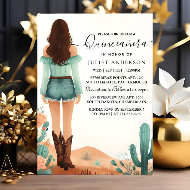 Invitation Jour Nature Grange Bois Boho Ferme Ouest Quinceane (Créateur téléchargé)