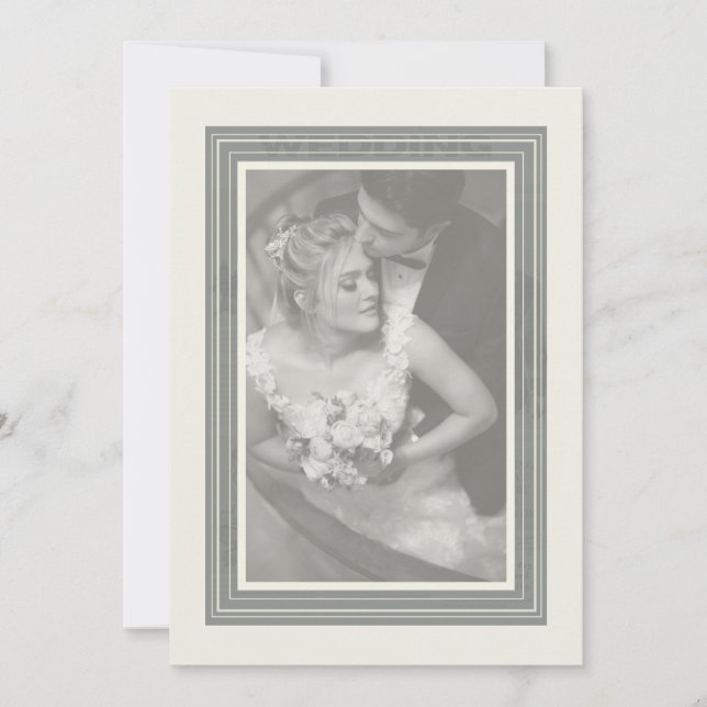 Invitation Journal de mariage vintage (Devant)