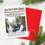 Invitation Journal de Noël de Noël de fête de Noël Code QR<br><div class="desc">Ce design comprend une invitation de fête de Noël, un joli jeu de fête avec un joli jeu de fantaisie festif unique, un code QR pour votre URL ou lien de site de fête, un sucre de canne rouge et blanc, un style typographique branché, le pôle nord Santa Claus, un...</div>
