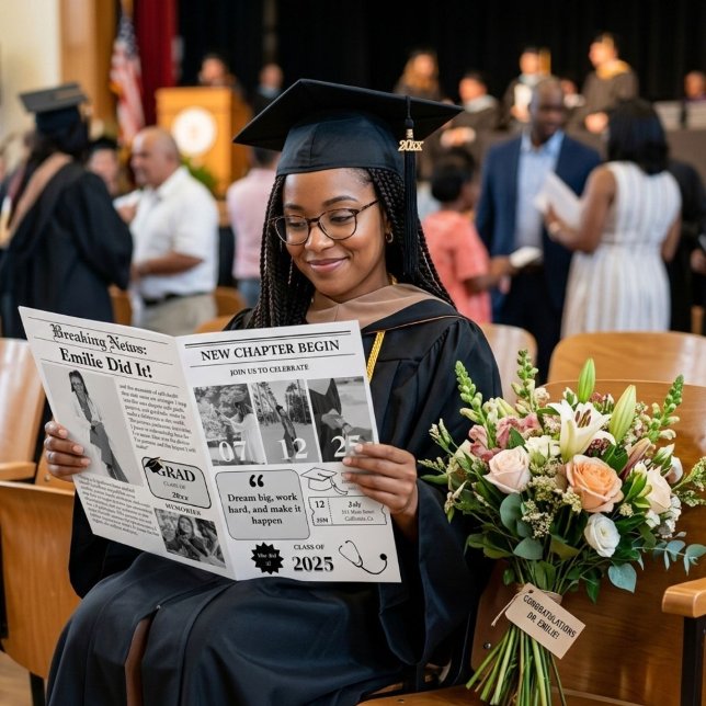 Invitation Journal de remise de diplôme universitaire minimal (Créateur téléchargé)