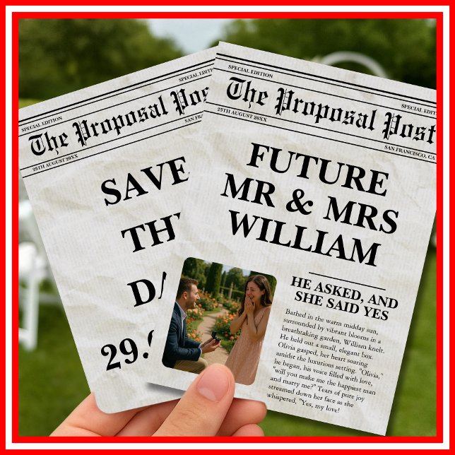 Invitation Journal Noir et Blanc Photo Amusante Sauvegarder l (Créateur téléchargé)