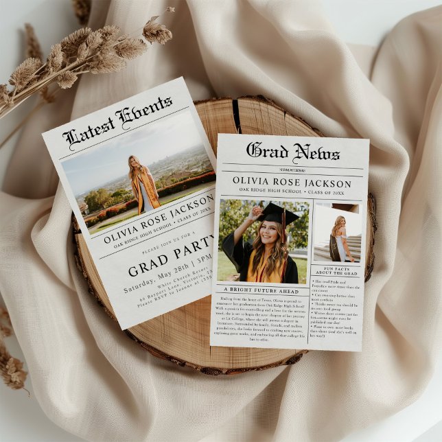 Invitation Journal Photo Graduation Party (Créateur téléchargé)