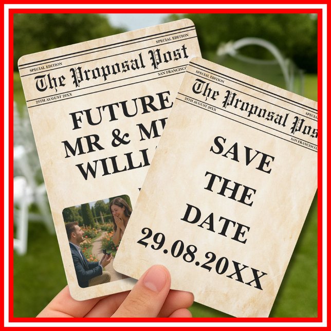 Invitation Journal Rustic Fun Photo Enregistrer La Date (Créateur téléchargé)