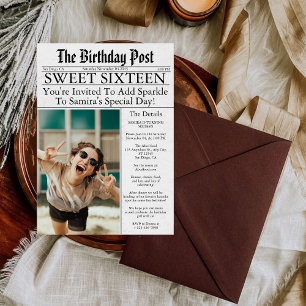 Invitation Journal Unique Fun Sweet sixteen Anniversaire Phot