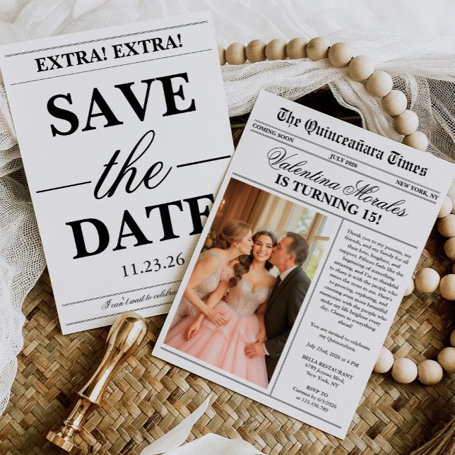 Invitation Journal Unique Photo Amusante Quinceanera (Créateur téléchargé)