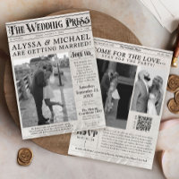 Journal Vintage classique Mariage photo unique