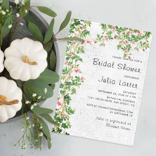 Invitation Journal Vintage Mur Ancien Rose Pâle Cadeau de Mar