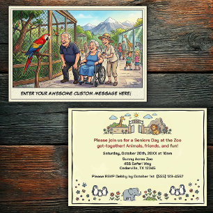 Invitation Journée amusante des seniors au Zoo