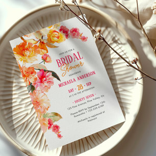 Invitation Journée/Brunch de Mariage Floral Aquarelle Lumineu