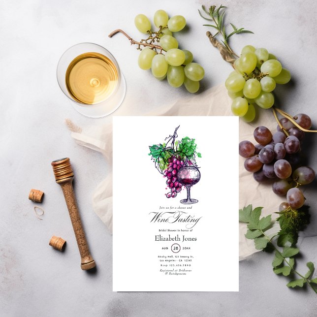 Invitation Journée de dégustation de vin pour enterrement de  (Créateur téléchargé)
