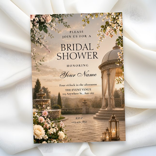 Invitation Journée de douche nuptiale esthétique panoramique (Créateur téléchargé)