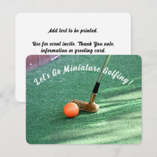 Invitation Journée de golf miniature