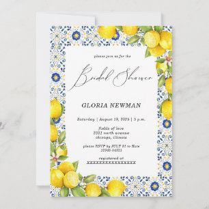 Invitation Journée de mariage aux citrons romantiques et aux