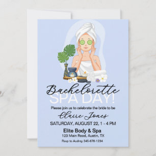 Invitation Journée de Spa pour l'enterrement de vie de jeune 