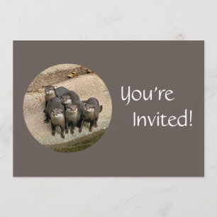 Invitation Journée des Otters personnalisées à la fête d'anni