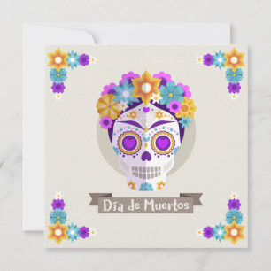 Invitation Journée Dia de los Muertos des Fêtes Mortes