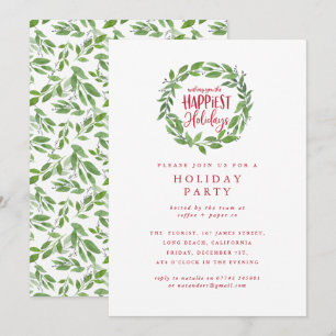 Invitation Jours fériés fêtes de Noël d'entreprise