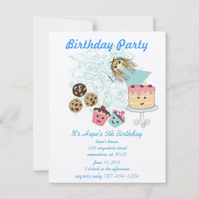 Invitation Jours magiques Anime Fête Anniversaire (Devant)