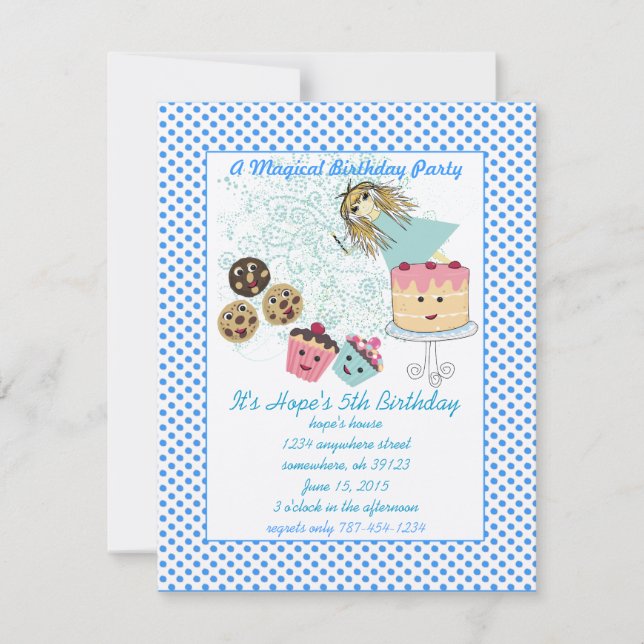 Invitation Jours magiques Anime Fête Anniversaire (Devant)