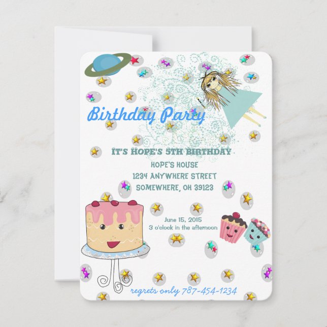 Invitation Jours magiques Anime Fête Anniversaire (Devant)