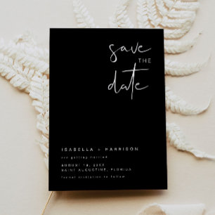 Invitation JOVI - Black White Modern Minimalist Enregistrer l