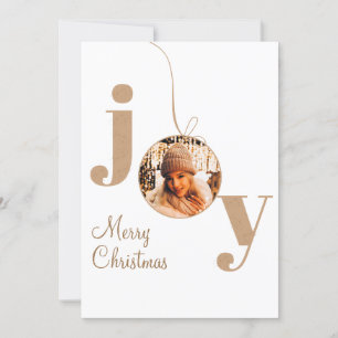 Invitation Joy Esthétique Noël Nouvel An Photo Grey