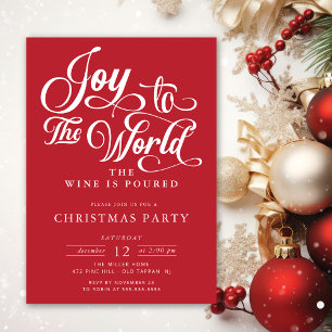 Invitation Joy To The World Holiday Cocktail Party