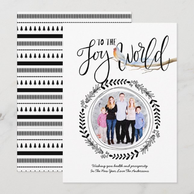 Invitation JOY To THE WORLD PHOTO Modern Festival Robin Xmas (Devant / Derrière)