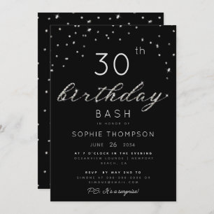 Invitation Joyaux élégants Chic Sparkle Parties scintillant A