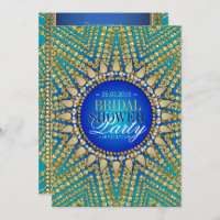 Joyaux turquoises de Bohême Perles d'or Douche nup