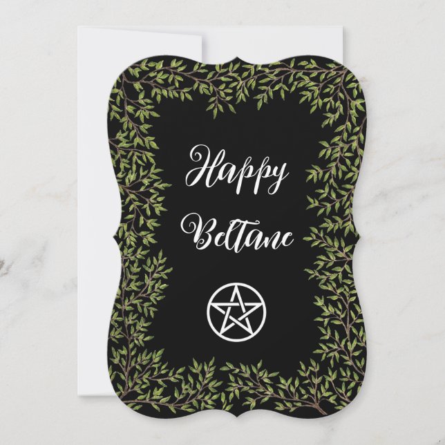 Invitation joyeuse de pentacle de Beltane (Devant)
