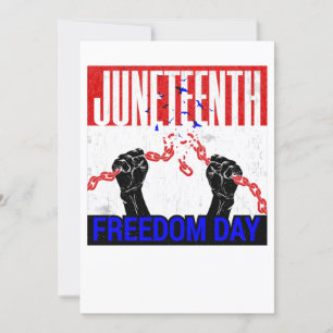 Invitation joyeuse fête de la liberté de Juneteenth vacances 