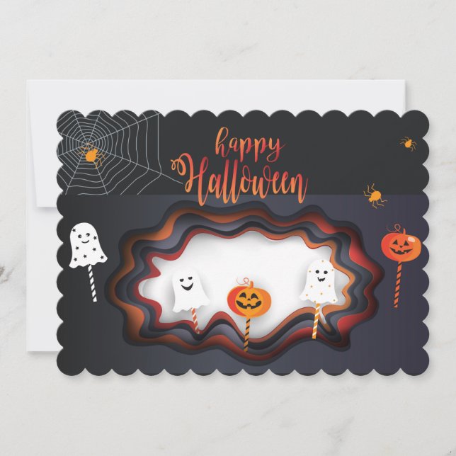 Invitation Joyeuse fête d'Halloween "Treat or Trick" Magique (Devant)