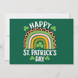 Invitation Joyeuse Fête Saint Patrick Arc-en-ciel Trèfle 