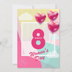 Invitation Joyeuse journée de la femme ! 8 mars Fête internat