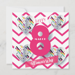 Invitation Joyeuse journée de la femme ! 8 mars Fête internat