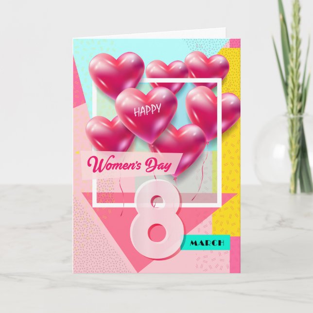 Invitation Joyeuse Journée internationale des femmes ! 8 mars (Devant)