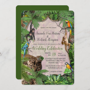 Invitation Joyeuse jungle africaine