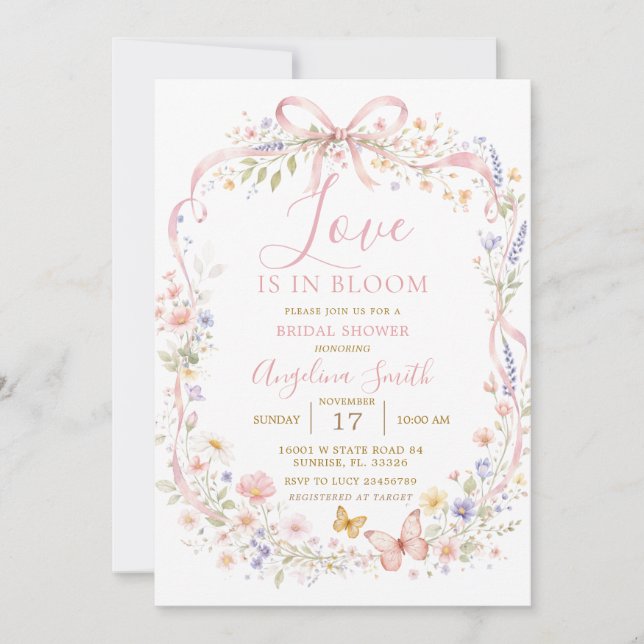 Invitation Joyeuse Love is in Bloom Enterrement de Vie de Jeu (Devant)
